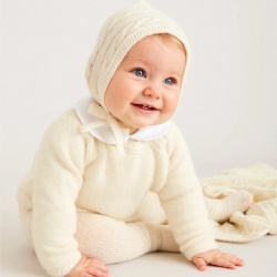 unisex baby cashmere knit top and pants set