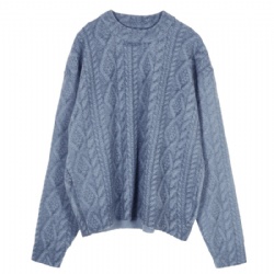 100%cotton cable knit womens jumper long sleeve