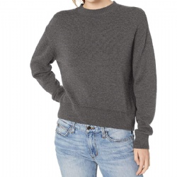 Crew neck womens basic knit jumper long sleeve bottoming sweater