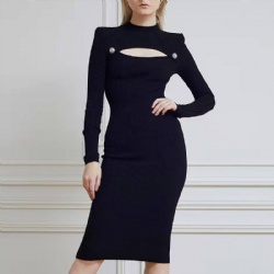 womens cutout ribbed knit sweater dress