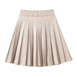 womens knitted pleated short skirt