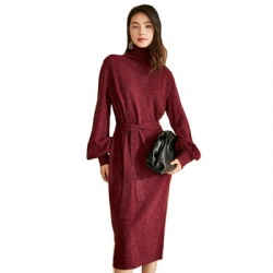 wool elegant woman knit dress