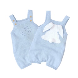 Solid Color Sleeveless Cotton Baby Unisex Romper Clothes Soft Touch Summer Kids Baby Knitted Sweater