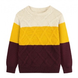 o-neck cotton boys knitwear stripe knit sweater crew neck long sleeve cable knit jumper