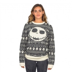 Clown devil jacquard Christmas knitted Top women's Christmas Knitwear Crew Neck Xmas Sweater