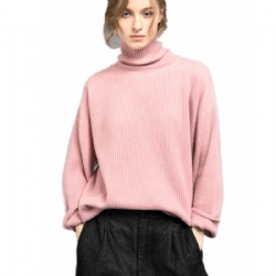 woman cashmere turtle neck loose knitwear