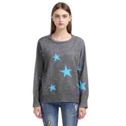 Intarsia star cashmere jumper