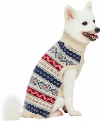 Fair Isle pet sweater dog clothes