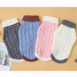 Cable knit dog sweater basic pet apparel