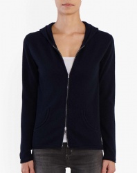 cashmere zip cardigan