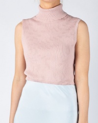 cashmere tank top turtle neck