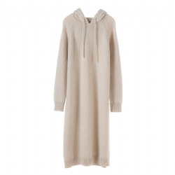 hoodie cashmere knit dress