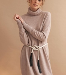 cashmere knit dress turtle neck