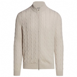 cable knit full zip sweater cashmere cardigan man