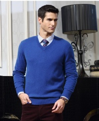 mens cashmere knitwear V neck jumper